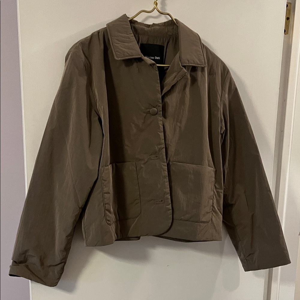 Massimo Dutti Brown Cropped Jacket
